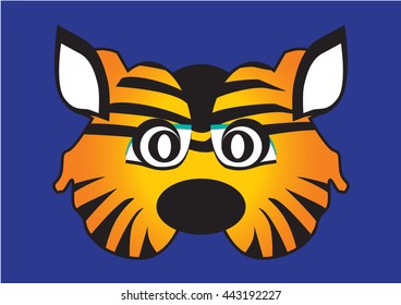 Cat vector party mask face
