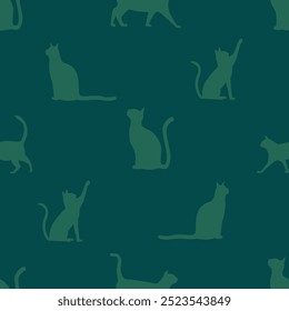 Fondo del patrón del Vector del gato, repetición inconsútil linda del diseño del Fondo de pantalla del animal doméstico