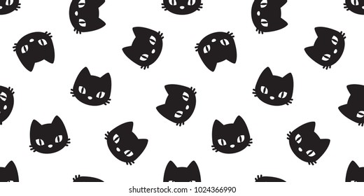cat vector seamless Pattern Halloween isolated wallpaper background cartoon