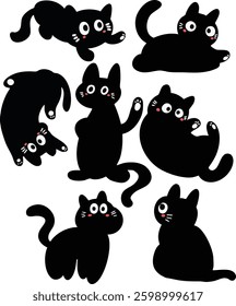Cat vector set collection illustration