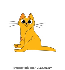 cat vector set graphic clipart design.