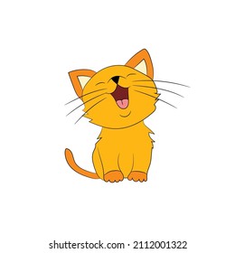 cat vector set graphic clipart design.