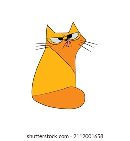 cat vector set graphic clipart design.