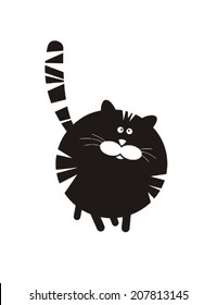Cat. Vector silhouette.