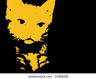 Cat Vector Silhouette Stock Vector (Royalty Free) 55303420 | Shutterstock