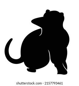 cat vector silhouette for anymal logo 