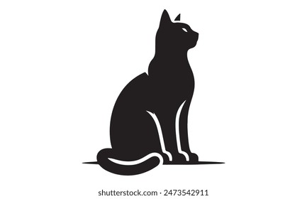 Cat Vector Silhouette, Cat Cut Files, Cat Design, Cat Face Silhouette
