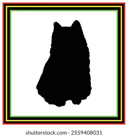 cat vector silhouette design in black on a white background