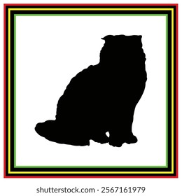 cat vector silhouette design in black on a white background