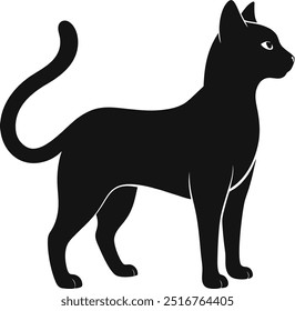 cat vector silhouette, cat illustration, cat art