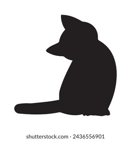 cat vector silhouette ,power, animal