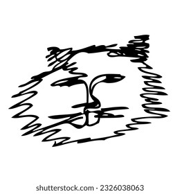 cat vector sketch single one or continuous line
