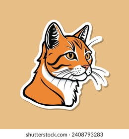 Cat vector sticker design. Very high Quality cat vector.Cute vector cat.