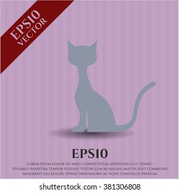 Cat vector symbol
