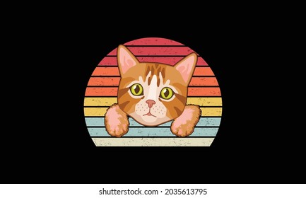 Cat Vector T Shirt Design
