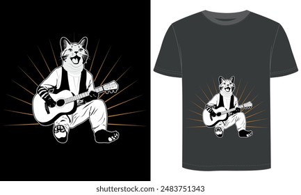 cat vector  t shirt design.