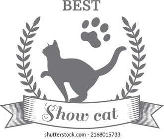 Cat vector template creative logo design