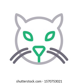 cat vector thin line icon 