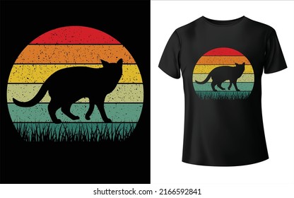 Cat Vector Cat t-shirt cat summer color palette T-Shirt Design cat t-shirt 