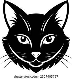 cat vector in white background