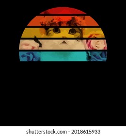 cat cat vintage funny cat lover wo long design vector illustration for use in design and print poster canvas
