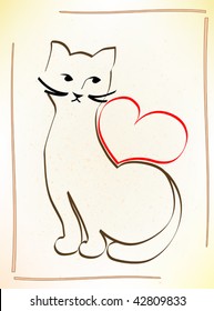 cat is waiting for your love