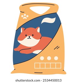 Ilustración de dibujos animados de Vector de gestión de residuos de gatos aislados sobre un fondo blanco.