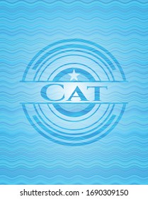 emblema estilo agua de gato. Ilustración vectorial. Detallado.