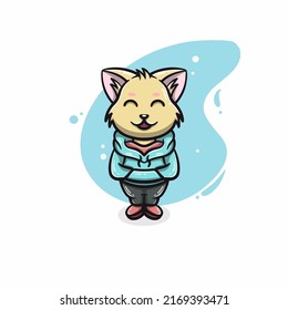 un gato con una linda chaqueta