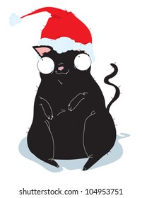 Cat Wearing Santa Hat