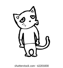 cat wearing t-shirt cartoon