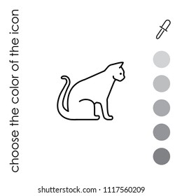 Cat web line icon.