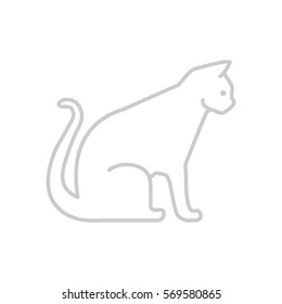 Cat web line icon.