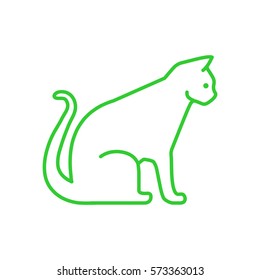 Cat web line icon.