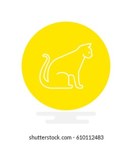 Cat web line icon.