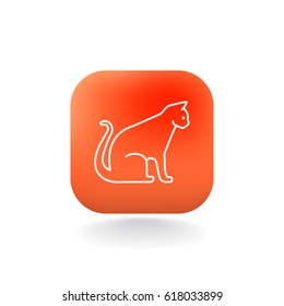 Cat web line icon.
