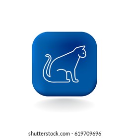 Cat web line icon.