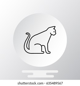 Cat web line icon.