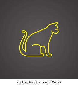 Cat web line icon.