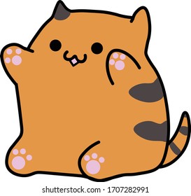 ドーナツを持つかわいい猫のベクター画像動物 のベクター画像素材 ロイヤリティフリー Shutterstock