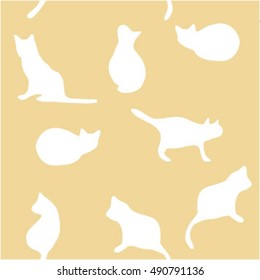 cat white beige