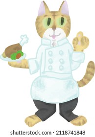 A cat whose job is a cook
