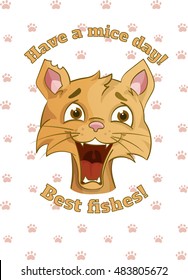 cat wishes a nice day