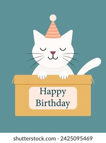 The cat wishes you a Happy Birthday	