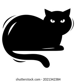 cat wo flowy design vector illustration for use in design and print wall art poster canvas