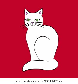 cat wo long design vector illustration for use in design and print wall art poster canvas