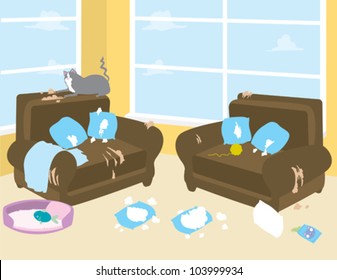 Cat Wrecking Furniture