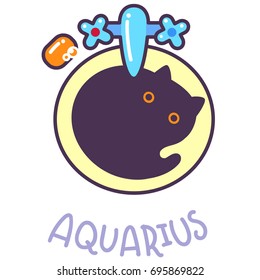 Cat Zodiac Astrology Sign Aquarius