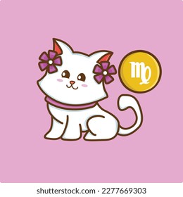 Cat Zodiac Virgo T-Shirt Design
