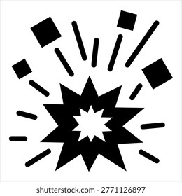 Cataclysm Single Icon Glyph Black